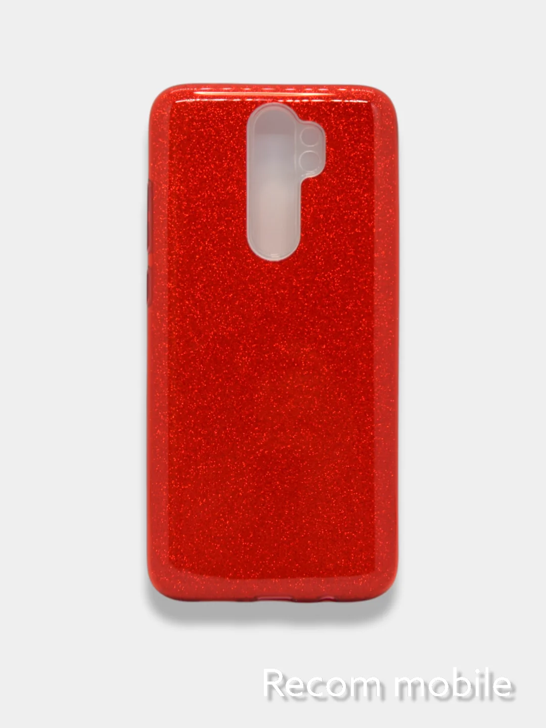 Красный чехол блестящий Xiaomi Redmi Note 8 PRO накладка c блестками Редми Нот 8 ПРО