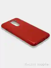 Красный чехол блестящий Xiaomi Redmi Note 8 PRO накладка c блестками Редми Нот 8 ПРО