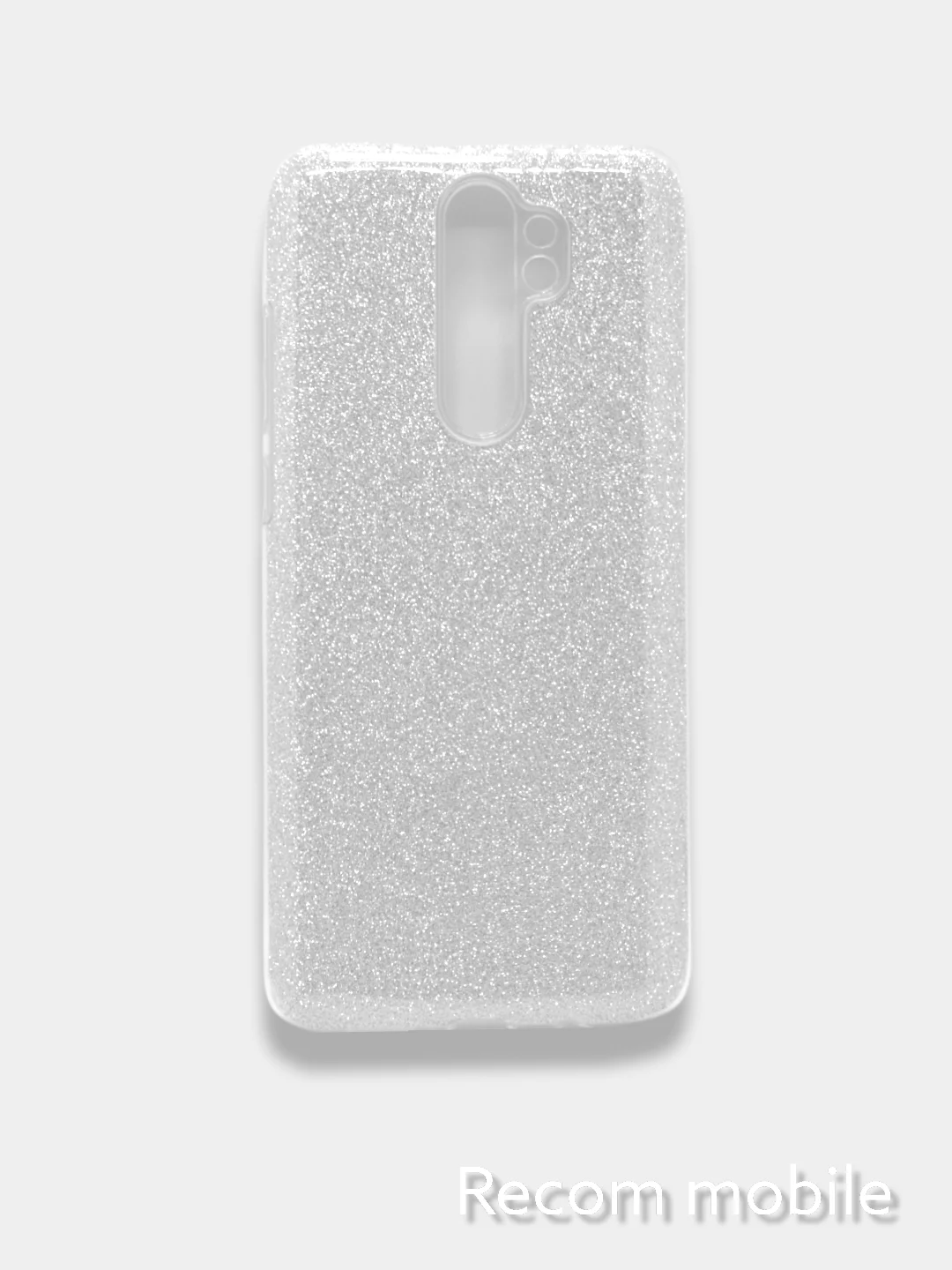 Серебряный чехол блестящий Xiaomi Redmi Note 8 PRO накладка c блестками Редми Нот 8 ПРО