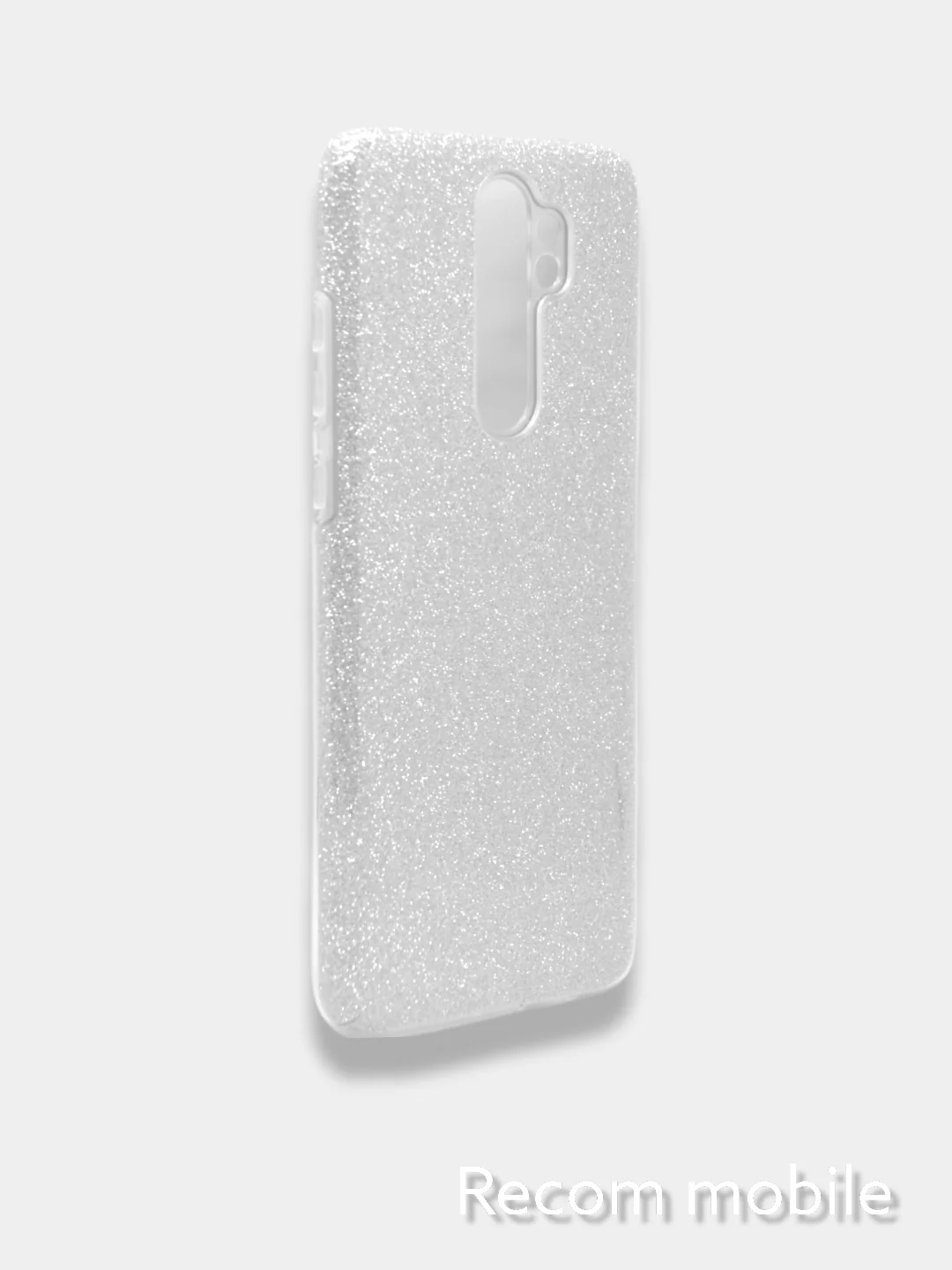 Серебряный чехол блестящий Xiaomi Redmi Note 8 PRO накладка c блестками Редми Нот 8 ПРО