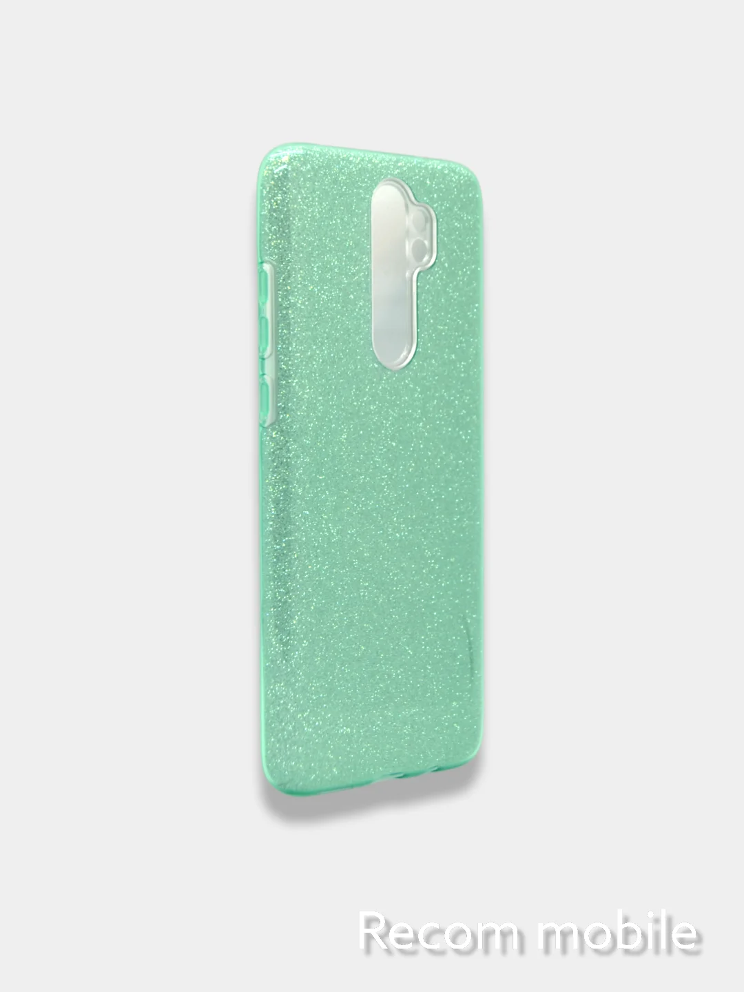 Бирюзовый чехол блестящий Xiaomi Redmi Note 8 PRO накладка c блестками Редми Нот 8 ПРО