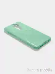 Бирюзовый чехол блестящий Xiaomi Redmi Note 8 PRO накладка c блестками Редми Нот 8 ПРО