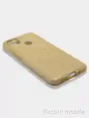 Золотой чехол c блёстками для Xiaomi Redmi Note 8, Note 8 2021 накладка блестящая