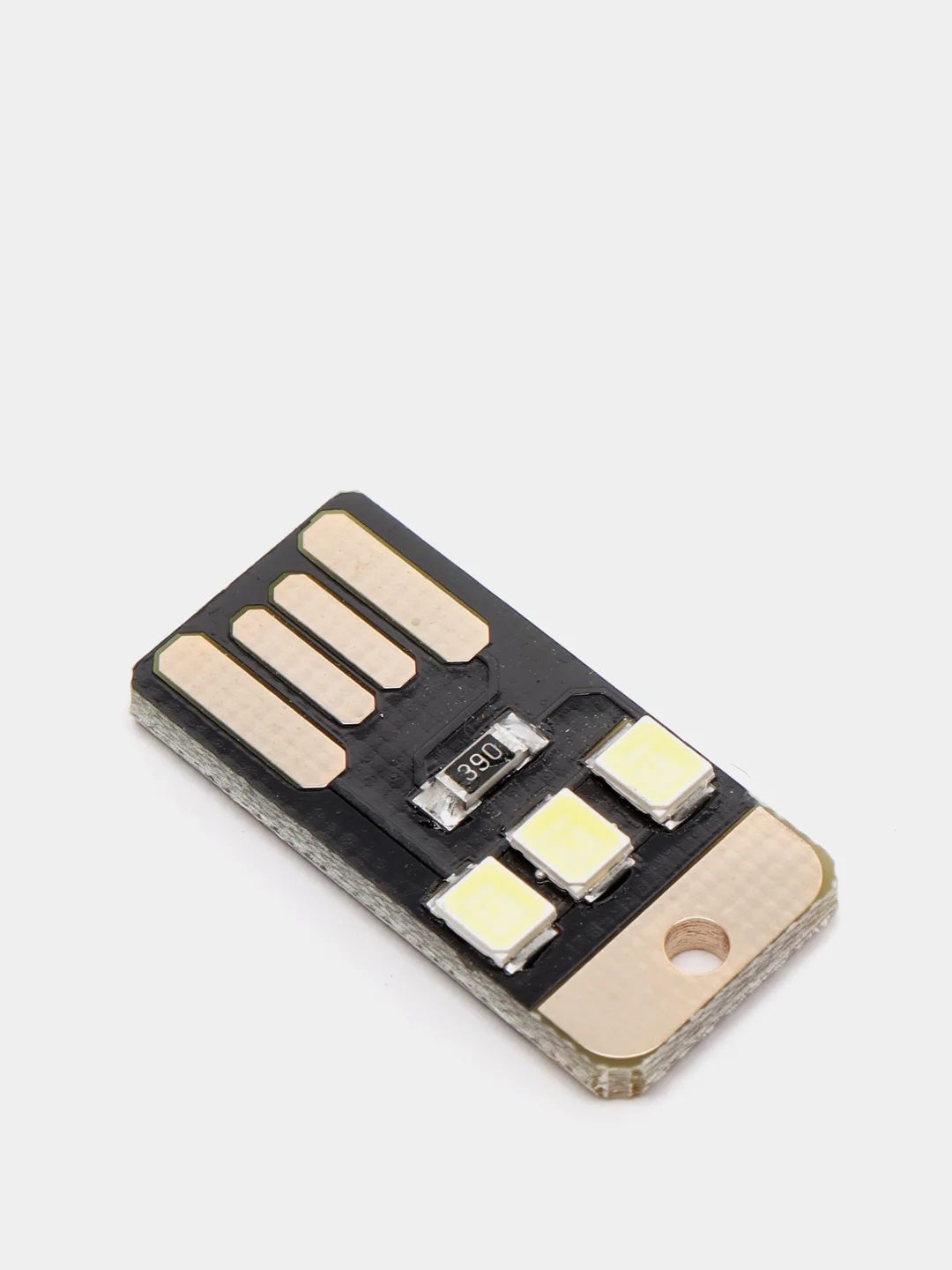 Черный брелок USB фонарик