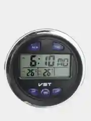 Часы автомобильные VST 7042V с термометром и вольтметром