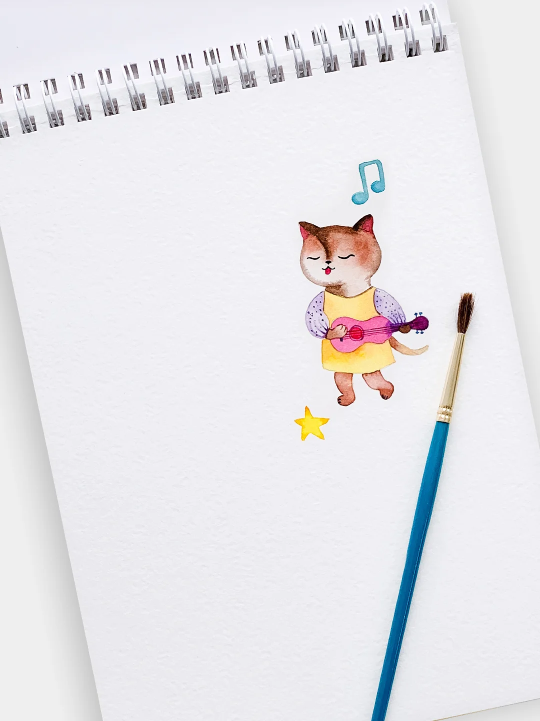 Бирюзовый sweet Cat Shop Скетчбук 25 листов