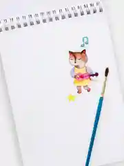 Бирюзовый sweet Cat Shop Скетчбук 25 листов