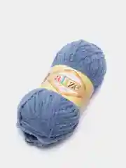 Синий меланж плюшевая пряжа Alize Softy(Ализе Софти), 100% микрополиэстер, 50г/115м