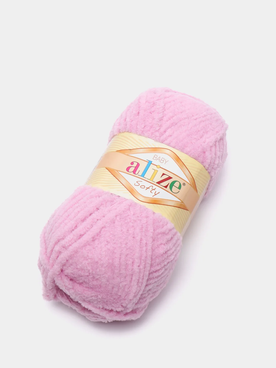 Розовый плюшевая пряжа Alize Softy(Ализе Софти), 100% микрополиэстер, 50г/115м