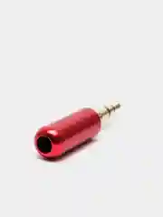 Штекер 3.5мм stereo металл аудио разъем AUX jack для наушников красный