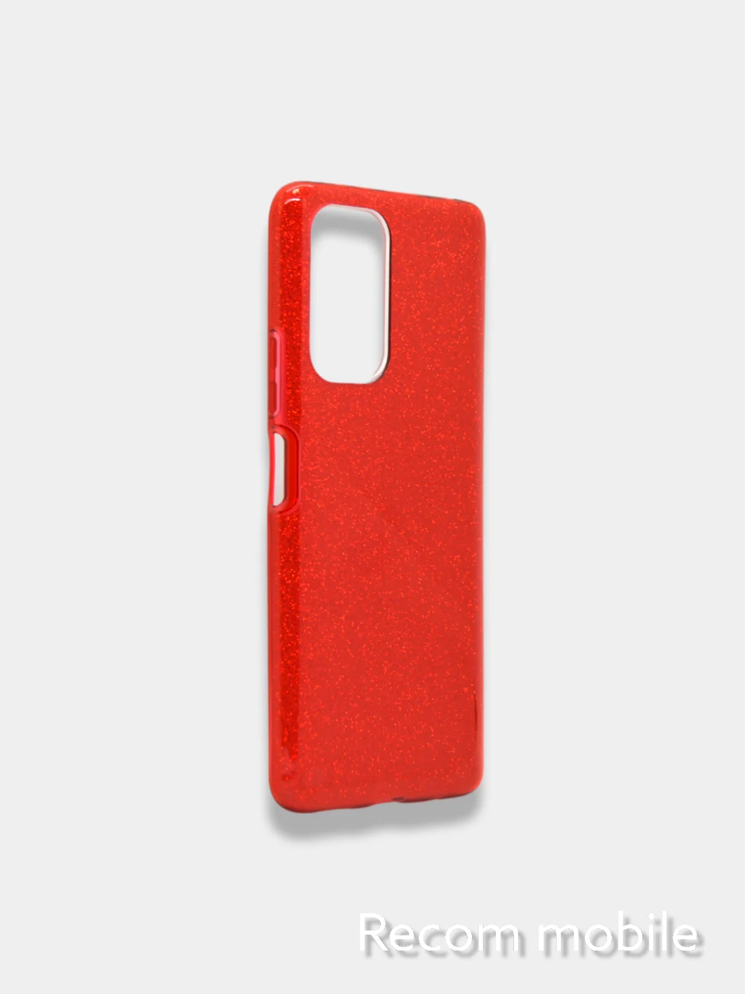Красный чехол блестящий Xiaomi Redmi Note 10 Pro, Note 10 Pro Max накладка c блёстками