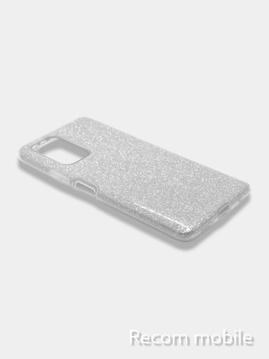 Серебряный чехол блестящий Xiaomi Redmi Note 10 Pro, Note 10 Pro Max накладка c блёстками