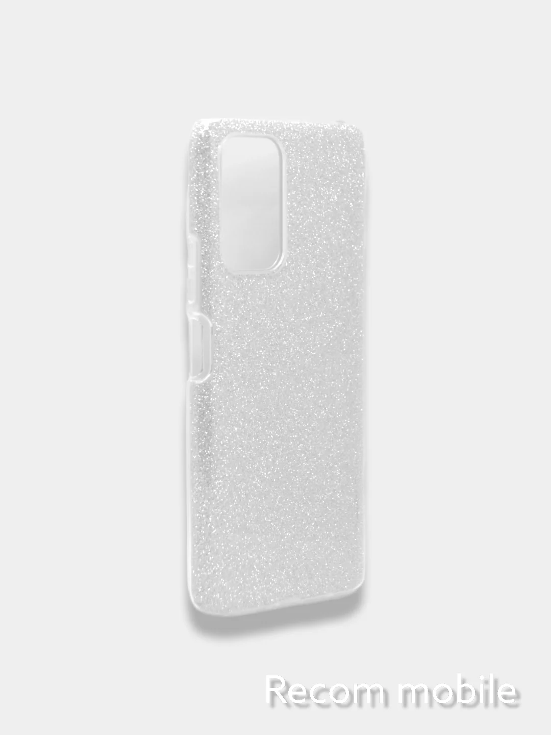 Серебряный чехол блестящий Xiaomi Redmi Note 10 Pro, Note 10 Pro Max накладка c блёстками