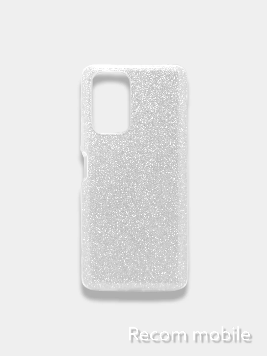 Серебряный чехол блестящий Xiaomi Redmi Note 10 Pro, Note 10 Pro Max накладка c блёстками