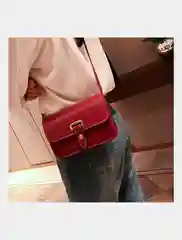 Багровый сумка женская через плечо/ на пояс/ осенняя/ маленькая сумочка кросс боди