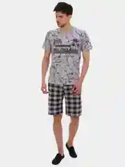 Пижама мужская с шортами, домашний костюм