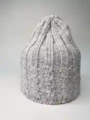 Серый меланж шапка вязаная "Платина", бини тыковка женская осень-весна