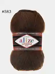 Коричневый пряжа Alize, Lanagold Fine, 100 гр-390 м, акрил 51%- мериносовая шерсть 49%