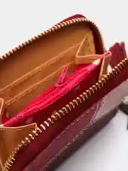Бордовый кошелёк маленький "Геометрия mini"