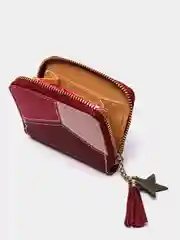 Бордовый кошелёк маленький "Геометрия mini"