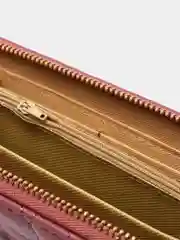Розовый кошелёк женский на молнии "Стежка"