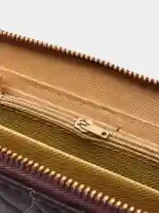 Фиолетовый кошелёк женский на молнии "Стежка"