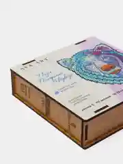 Черный деревянные пазлы "Медведь", головоломка