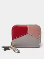Серый кошелёк маленький "Геометрия mini"