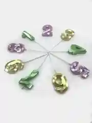 Свеча для торта "Цифра", металлик