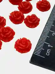 Алый кабошоны цветы .Фурнитура для рукоделия. Бусины для рукоделия. Аксессуары