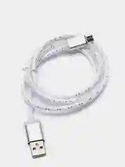 Серебряный светящийся провод микро usb