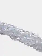 Белый стеклянные бусины биконусы, граненные, 4 мм, 100 шт