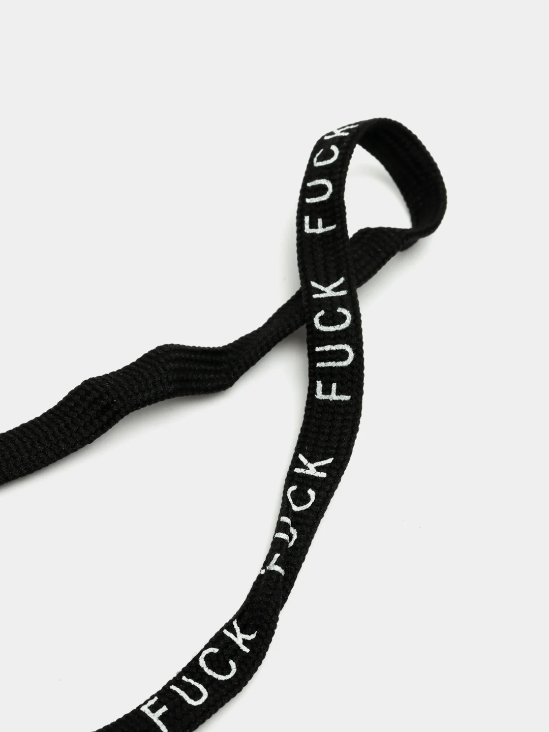 Шнурки "Fuck", 110 х 1 см, чёрные