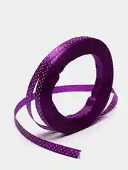 Фиолетовый лента атласная в горошек, ширина 6мм, длина 23 метра