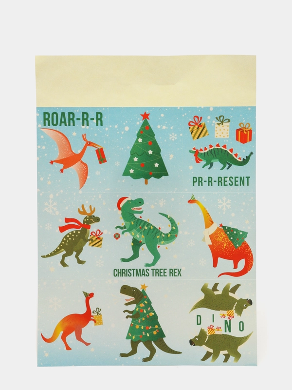 Наклейки бумажные Dino, 11 х 16 см