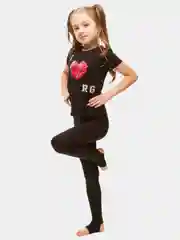 Футболка для девочек с пайетками, сердце