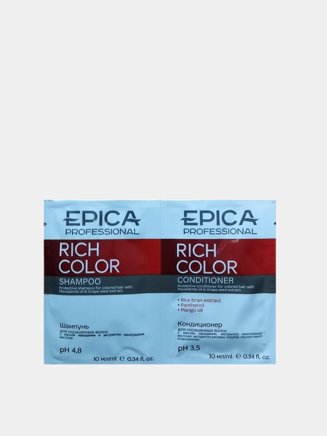 Epica Professional саше пробник шампунь + кондиционер Эпика 10мл + 10мл