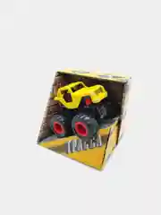 Горчичный машина пластиковая инерционная 4WD, на резиновых полых шинах / машинка полный привод