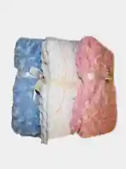 Белый подарочный плед для новорожденных