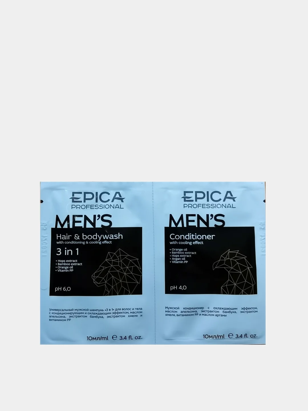 Epica Professional саше пробник шампунь + кондиционер Эпика 10мл + 10мл