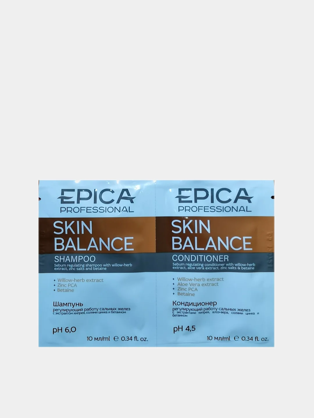 Epica Professional саше пробник шампунь + кондиционер Эпика 10мл + 10мл