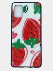 Оранжевый чехол для Samsung A71, A51, A50, A21S, A11/M11, в ромбик