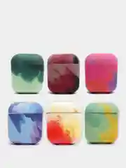 Алый чехол "Тай-дай" для apple airpods, кейс для наушников первого поколения pkt