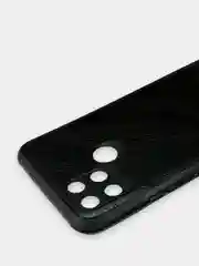 Угольный чехол Realme C21Y, Realme C25Y Реалми С21У / С25У черный, силиконовый, под кожу