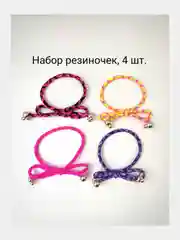 Вишнёвый резинка для волос. Резинка-бантик.