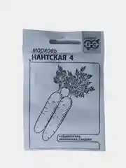 Семена Морковь "Нантская 4", белый пакет, 2 г