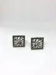 Серьги из серебра, в форме квадрата, с фианитами, 2*2 см