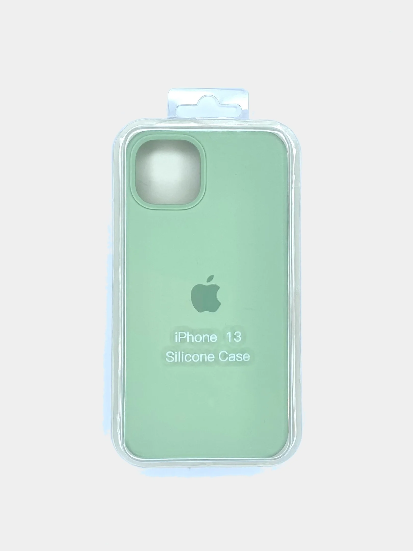 Мятный чехол силиконовый для iPhone 13