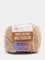 Кремовый пряжа YarnArt Baby cotton multicolor, 50г/165м, 50% акрил, 50% хлопок