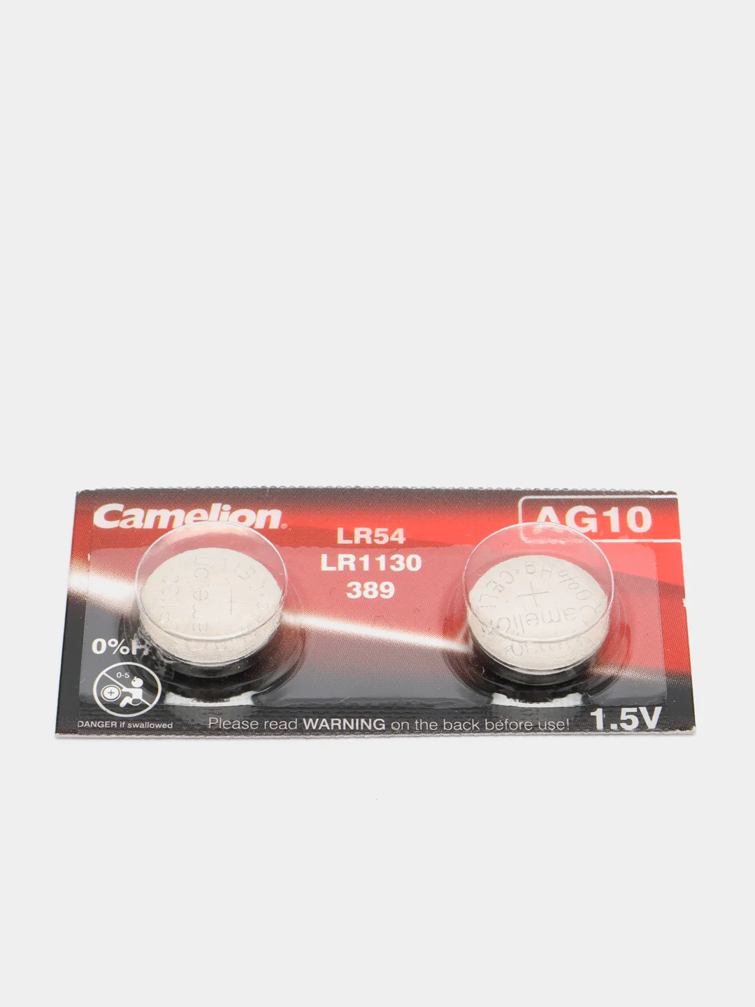 Батарейки Camelion AG10 2 шт. (LR1130, G10, LR54, 389, 390, SR1130) для калькулятора